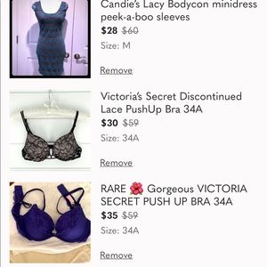 2 Dresses and VS Bras